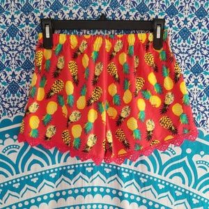 Derek Heart Comfy Pineapple Shorts